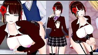 【エロゲーコイカツ！】性格艶やかな爆乳jk「&lpar;麗香オリキャラ&rpar;」とおっぱい揉みまくりセックス3DCGエロアニメ動画